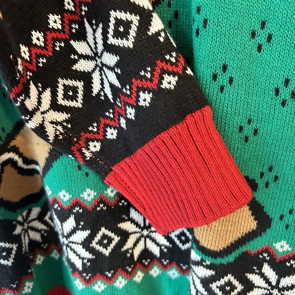 "Oh Snap" Gingerbread Man Ugly Christmas Sweater Broke in Half Size Medium L New - Picture 11 of 12